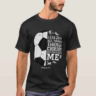 T-shirt Christian Soccer Faith Graphic Bible Verse Philipp
