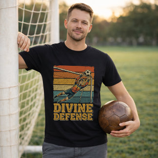 T-shirt Christian Soccer Goalie Retro