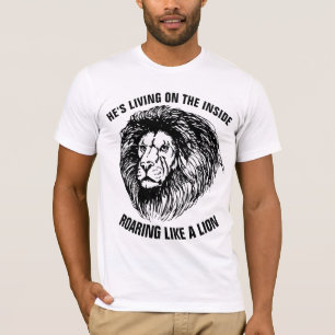 T-shirt Christian T-Shirts, IL VIT À L'INTÉRIEUR DU LION