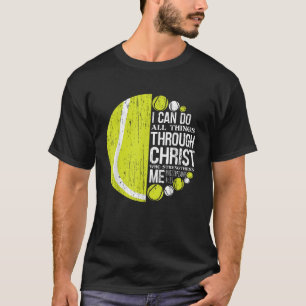 T-shirt Christian Tennis Philippians 4 13 Cadeau Pour Homm