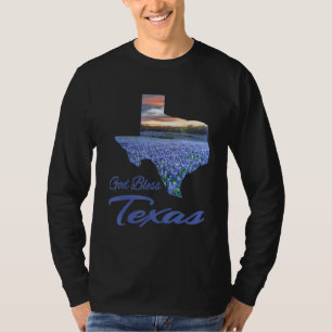 T-shirt Christian, Texas Bluebonnet State Pride, God Bless