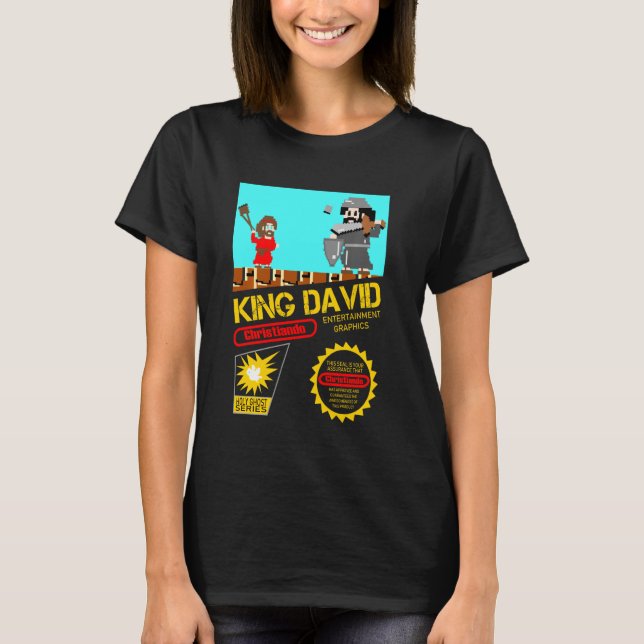 T-shirt Christiando Slay Comme David Funny David Vs Goliat (Devant)