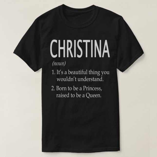 T-shirt Christina Nom Cadeau 16 (Design devant)
