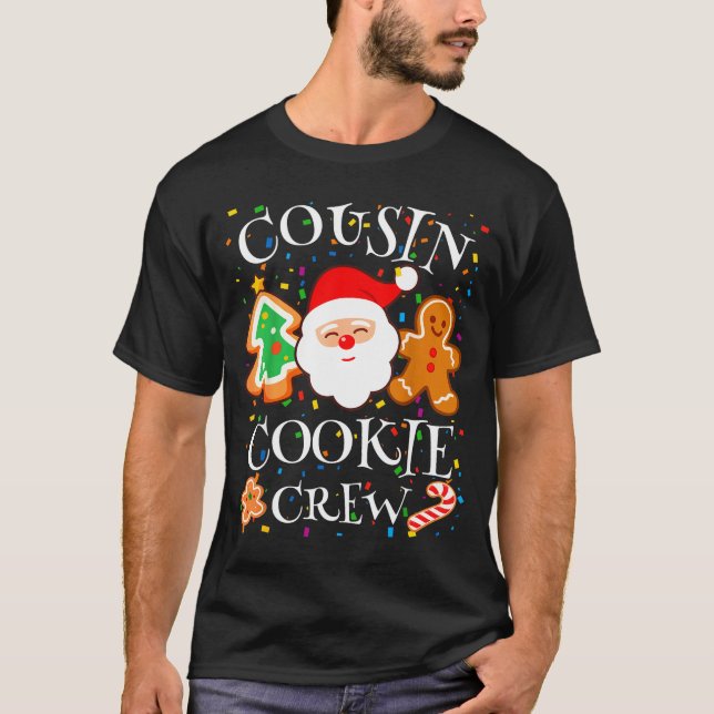 T-shirt Christmas 2025 Cousin Cookie Baking Crew Squad Fam (Devant)