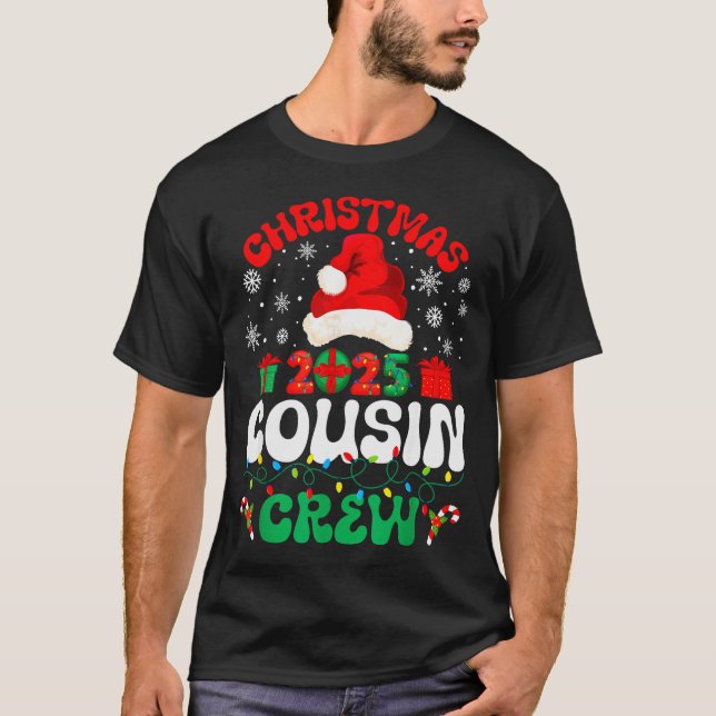 T-shirt Christmas 2025 Cousin Crew Xmas Funny Matching Fam (Devant)