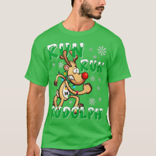 T-shirt Christmas 5K Run Rudolph Holiday Team Running