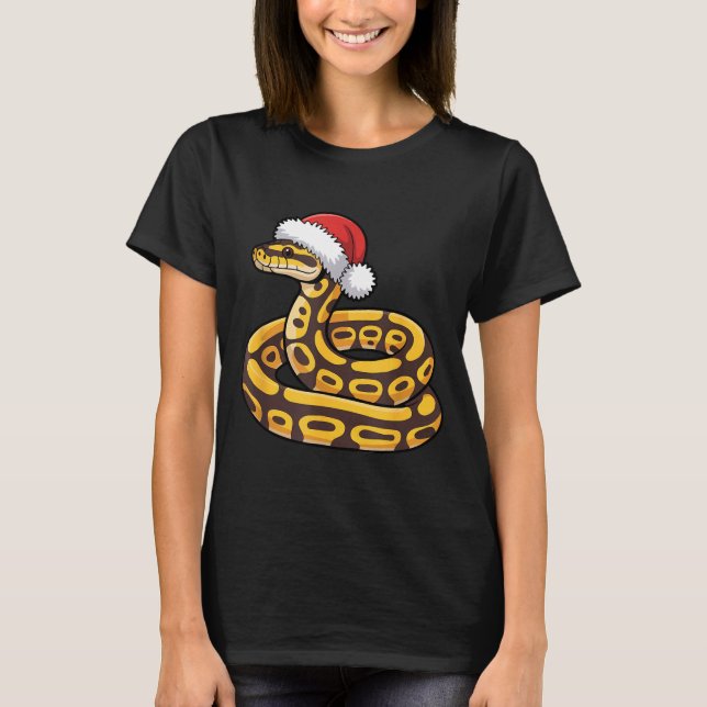 T-shirt Christmas Ball Python Ugly Xmas Sweater Snake Love (Devant)