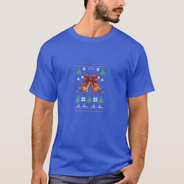 T-shirt Christmas Bell Ugly Christmas rétro (Devant)