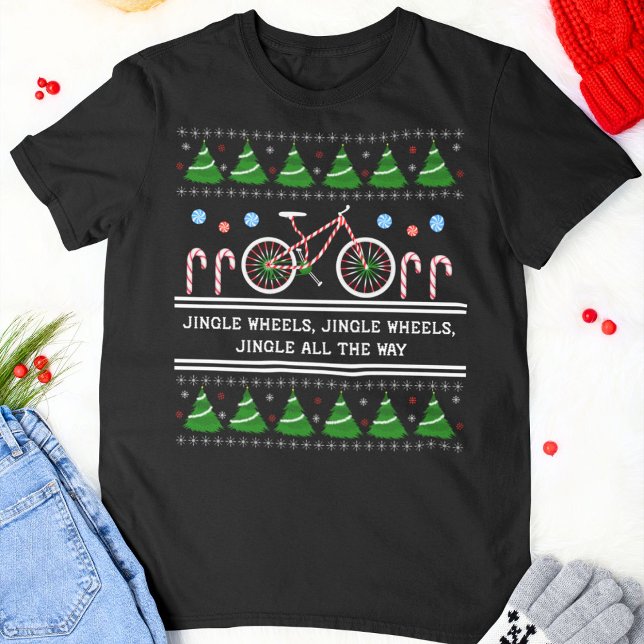 T-shirt Christmas Candy Cane Cycling (Créateur téléchargé)