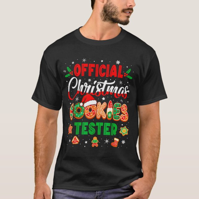 T-shirt Christmas Cookie Tester Taster Baking Crew Toddler (Devant)