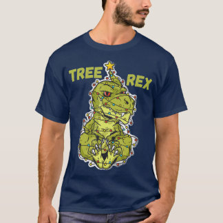 T-shirt Christmas Dinosaur Tree Rex Pajamas Men Boys Xmas