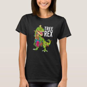 T-shirt Christmas Dinosaur Tree Rex Pajamas Men Boys Xmas