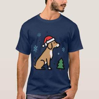T-shirt Christmas Dog Cute Santa Puppyee Merry Woofmas Hol