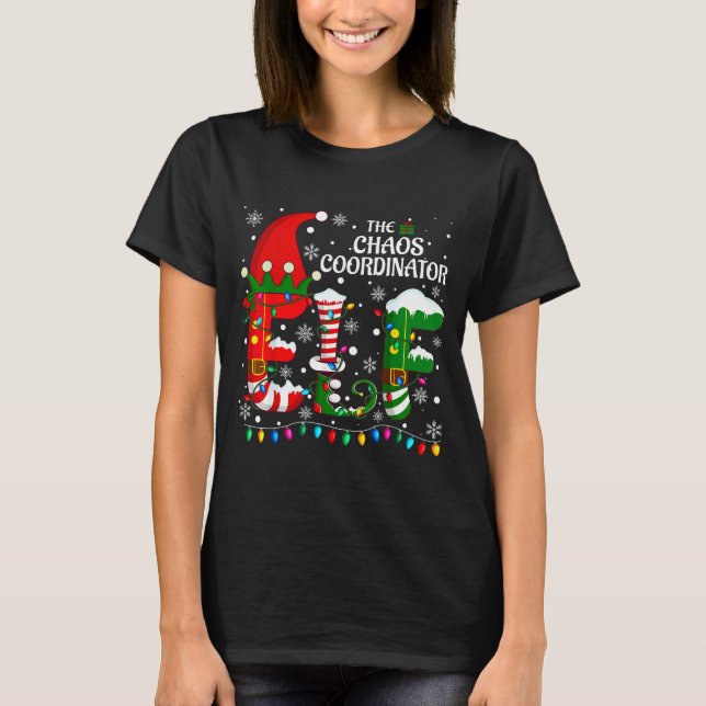 T-shirt Christmas Family Matching Pajamas Chaos Coordinato (Devant)