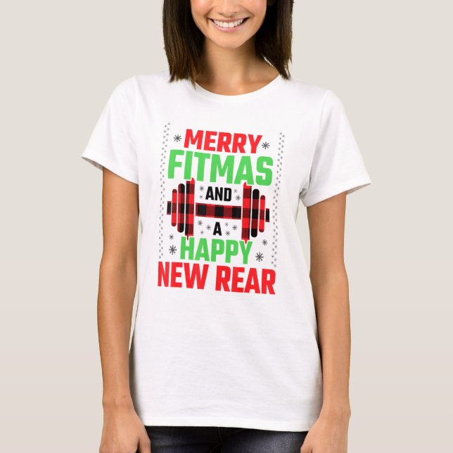 T-shirt Christmas Fitness (Devant)