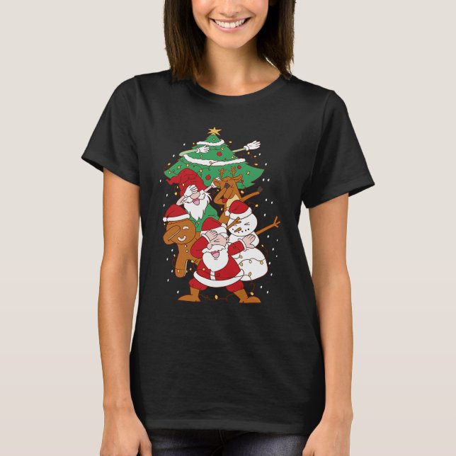 T-shirt Christmas Fun Santa Deer Elf Ginger (Devant)