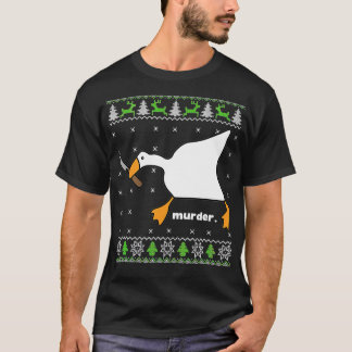 T-shirt Christmas Goose Murder Vilain pull