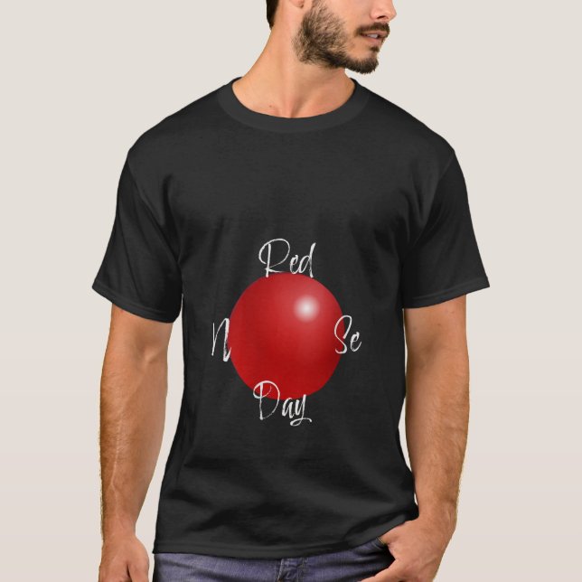 T-shirt Christmas Holiday Rudolf Reindeer Red Nose Hunting (Devant)