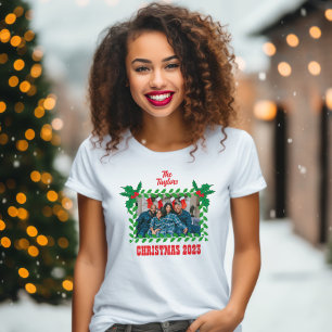 T-shirt Christmas Holly Modèle photo de famille