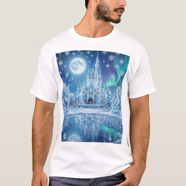 T-shirt Christmas Ice Castle – A Winter Fantasy Realm (Devant)