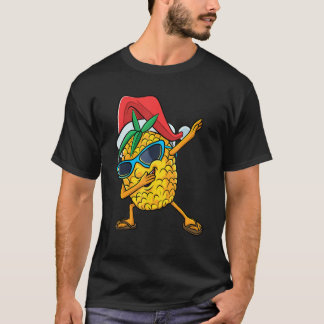 T-shirt Christmas in July Dabbing Pineapple Fruit Dab Danc