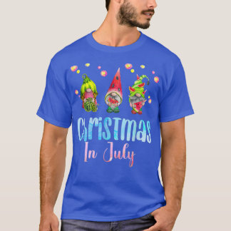 T-shirt Christmas in July Gnomes Watermelon Summer Party 2