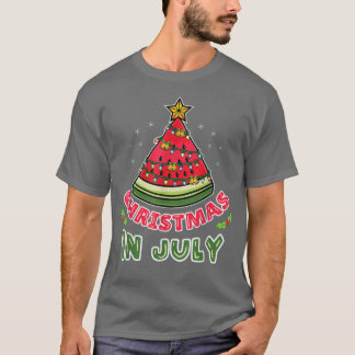 T-shirt Christmas In July Watermelon Christmas Tree 