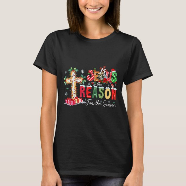T-shirt Christmas Jesus Reason Season Xmas Christian Men W (Devant)
