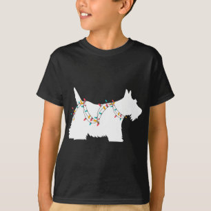 T-shirt Christmas Lights Scottish Terrier un Amoureux des 