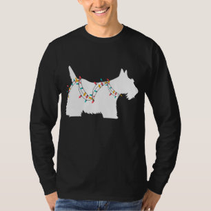 T-shirt Christmas Lights Scottish Terrier un Amoureux des