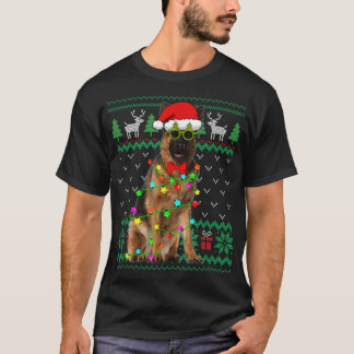 T-SHIRT CHRISTMAS LUMIÈRE LE CHIEN ALLEMAND SHEPHERD POPPY