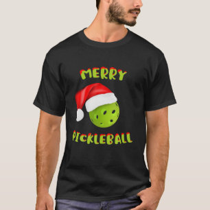 T-shirt Christmas Pickleball Santa Hat Pickleball Player W