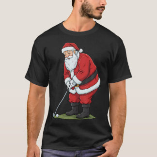 T-shirt Christmas Santa Golf Golfer Xmas Funny Christmas G