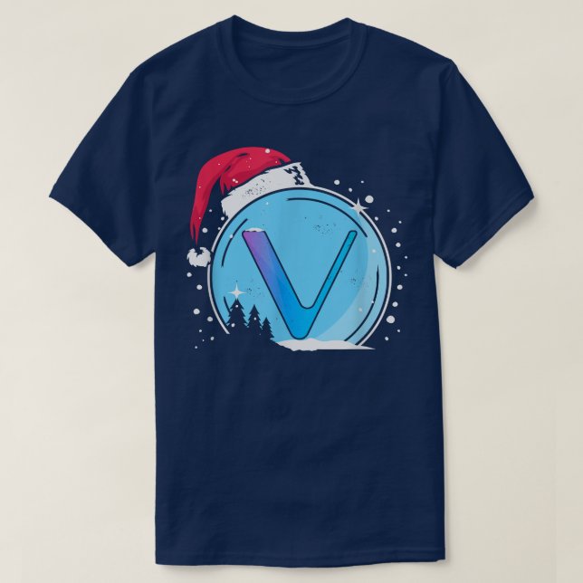 T-shirt Christmas Santa Hat Vechain Hodl VET Crypto Curren (Design devant)