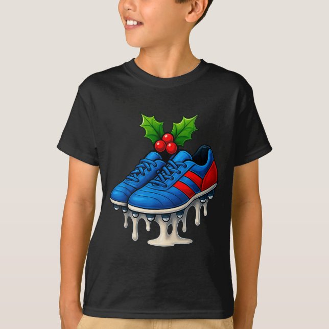 T-shirt Christmas Soccer Cleats Ice Cream Drip Xmas  (Devant)