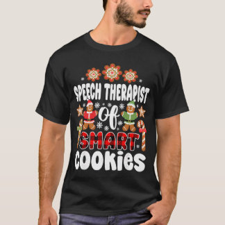 T-shirt Christmas Speechherapist Of Smart Cookies Cute Gin