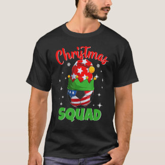 T-shirt Christmas Squad   Elf Soccer Family Matching Pajam