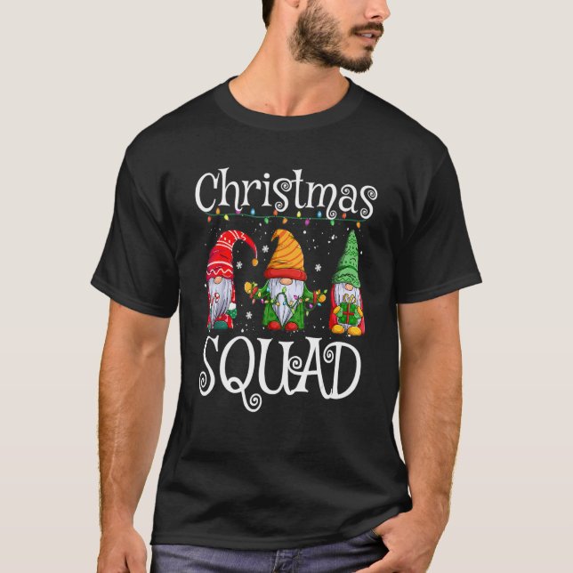 T-shirt Christmas Squad Family Matching Gnomes Pjs Xmas Bo (Devant)