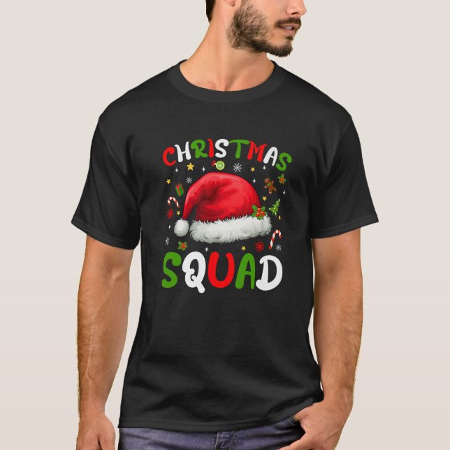 T-shirt Christmas Squad Santa Elf Family Matching Xmas Paj (Devant)