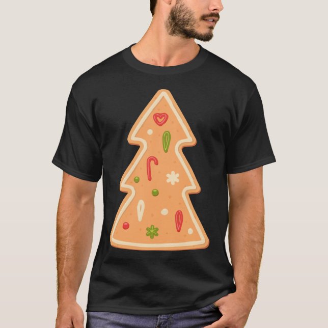 T-shirt Christmas Tree Gingerbread cake Xmas (Devant)