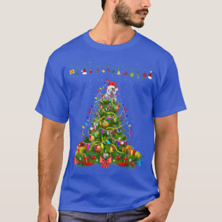 T-shirt Christmas Tree Lights American Bulldog Cadeau Lo