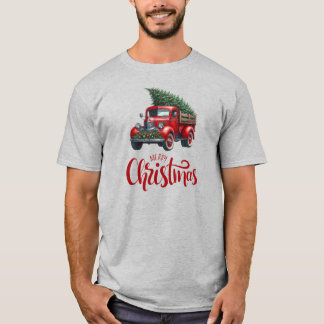 T-shirt Christmas Vintage truck 