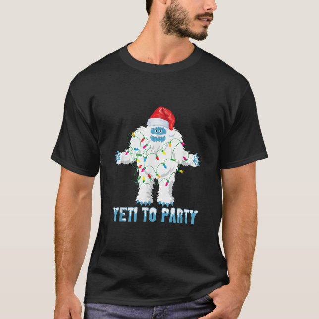 T-shirt Christmas Yeti À la chemise de fête Cute Yeti pour (Devant)