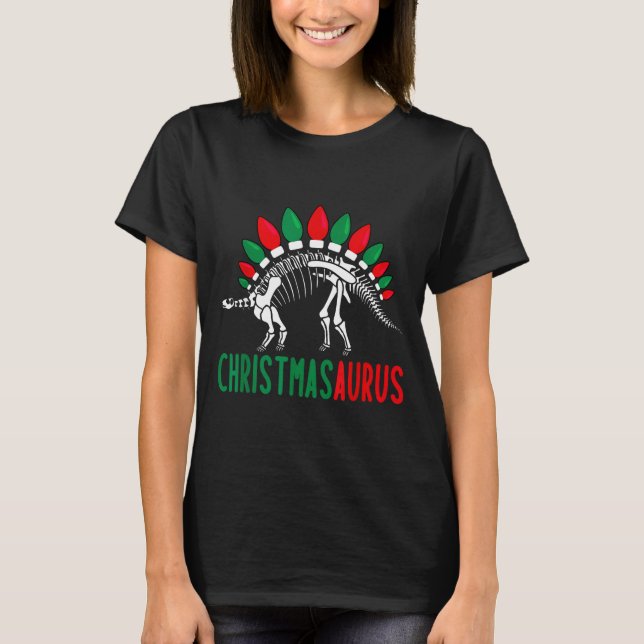 T-shirt Christmasaurus Cute Christmas Dinosaur Tree Rex Di (Devant)