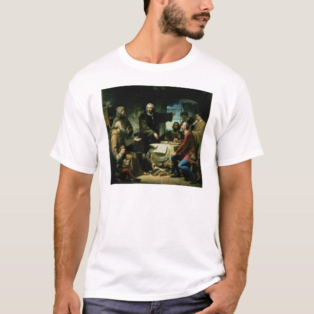 T-shirt Christophe Colomb dans le monastère de la La (Devant)