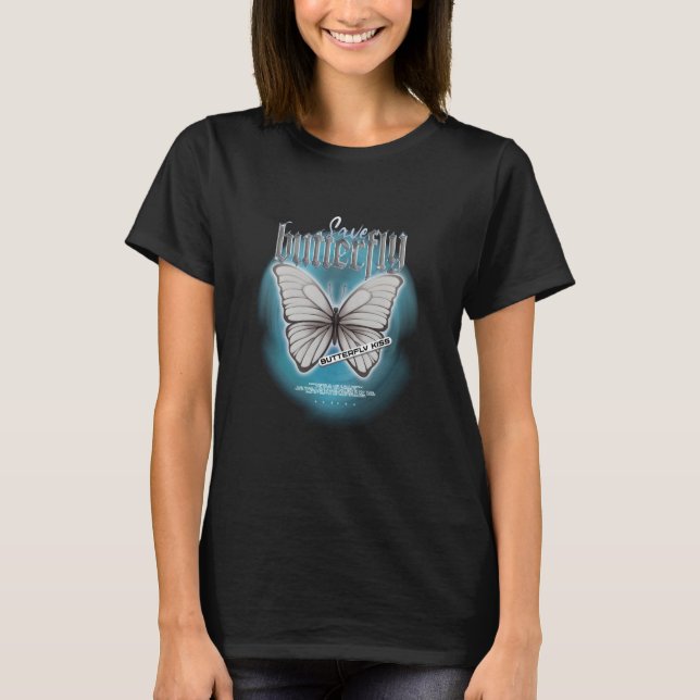 T-shirt Chrome Butterfly Edgy Aesthetic Streetwear (Devant)