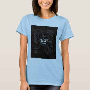 T-shirt Chrome comme Libra Zodiac Symbole sur Hevelius