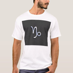 T-shirt Chrome d'argent comme Capricorn Symbole de fibre d