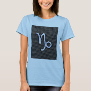 T-shirt Chrome d'argent comme Capricorn Symbole de fibre d
