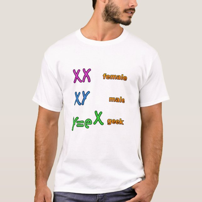 T-shirt Chromosomes de geek (Devant)